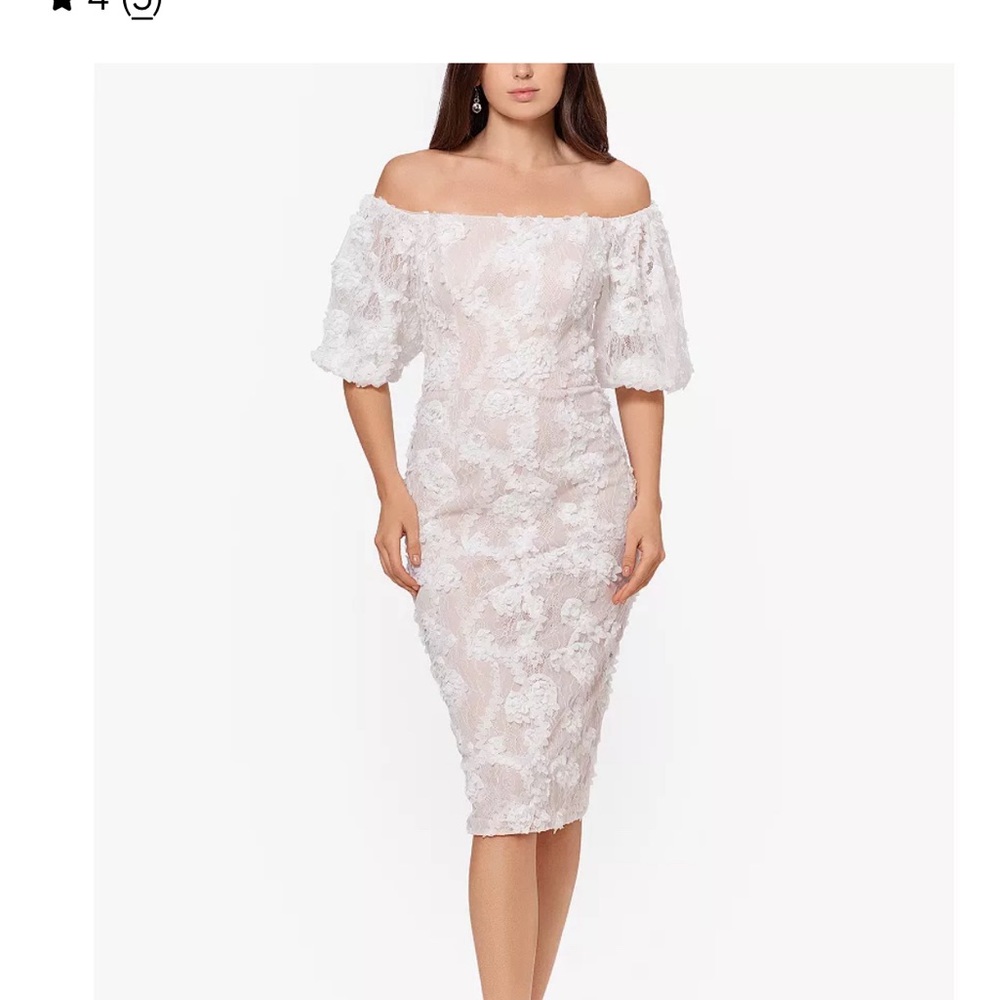 Elegant Off-Shoulder White Lace Dress